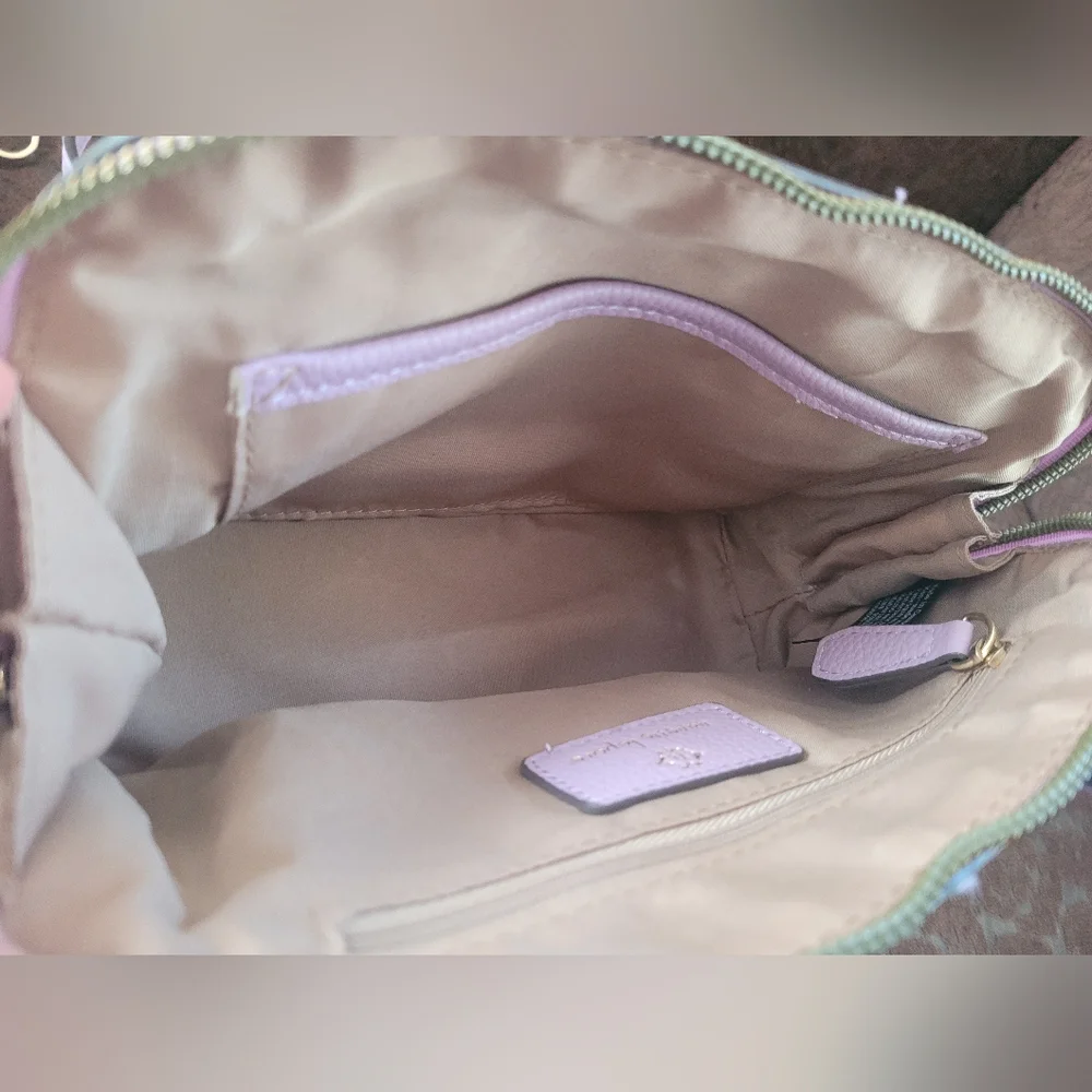 Nanette Lepore Lavender Dome Satchel Shoulder Bag Spring Girlie Pastel Lilac